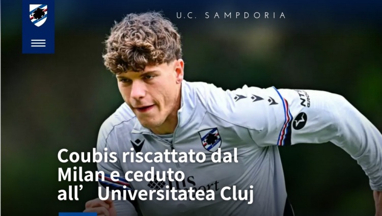 开yun体育平台官网入口登录-官方：米兰22岁中卫库比斯转会桑普，并被外租至克卢日